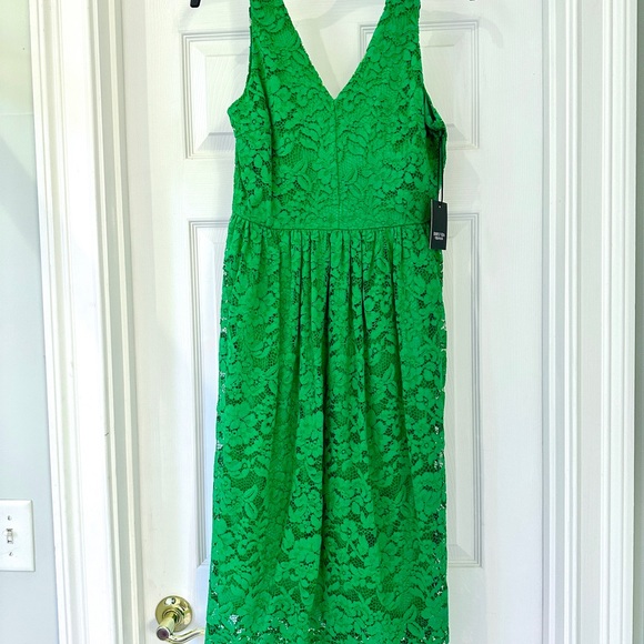 NWT simply Vera Wang midi lace dress size small emerald green - Picture 1 of 8